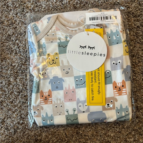 Little Sleepies new in bag checkmates infant gown